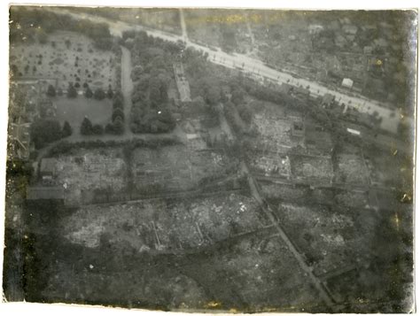 Aerial View Of Fire Bombed Japanese Town In Late 1945 The Digital