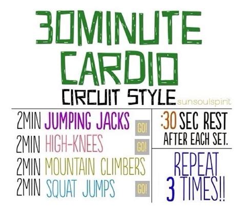 30 Minute Cardio Circuit Style 30 Min Cardio Cardio Workout At Home