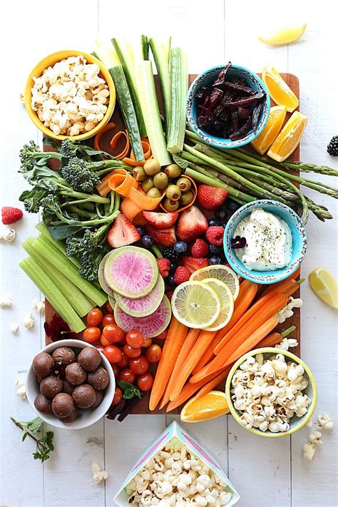 A healthy snack is not just any old fruit or vegetable; Healthy Snacks Party Platter For Kids (Vegan, Gluten-Free ...
