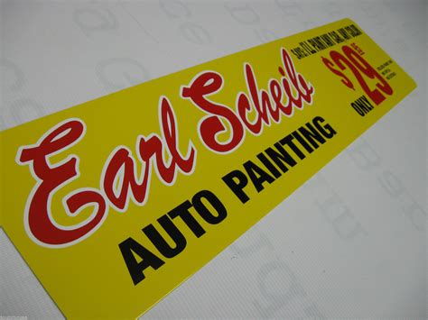 Vintage S S S Earl Scheib Auto Body Painting Sign