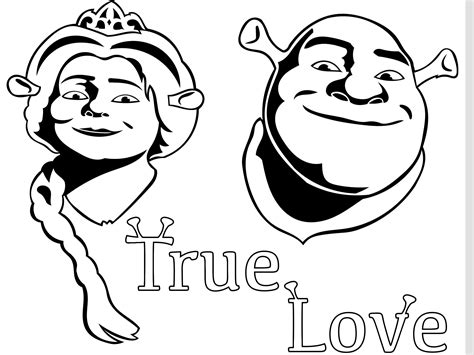 Shrek Png Fiona Png Shrek And Fiona Png Kids Coloring Etsy Finland