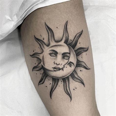 Sun And Moon Tattoos Meaning And Best Design Ideas In Moon