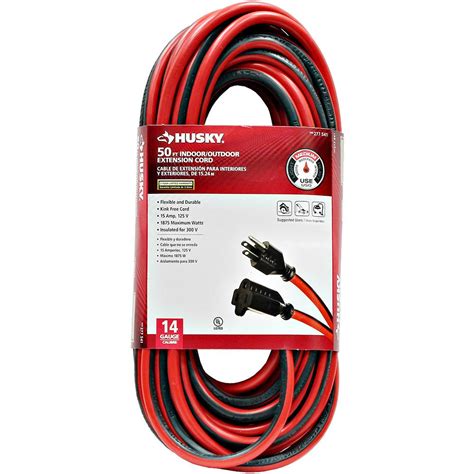 Get the best online shopping deals and are you looking to buy extension cords, spike guards or surge protector? Husky 50 ft. 14/3 Indoor/Outdoor Extension Cord, Red and ...