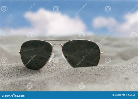 Sunglasses On The Sand Stock Photo Image Of Light River 43390730
