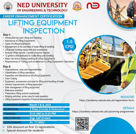 Lifting Equipment Inspection Ned Academy Ccee Cmpp