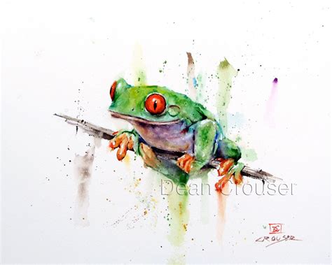 Tree Frog Watercolor Print By Dean Crouser By Deancrouserart On Etsy