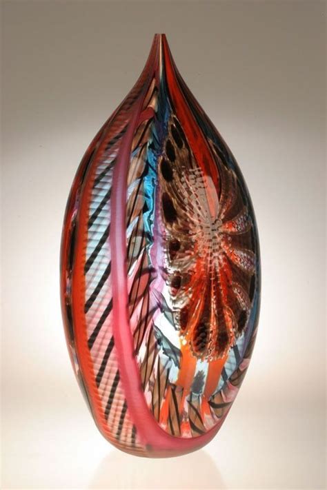 Murano Art Glass Vase By Gianluca Vidal Art Glass Vase Glass Art Blown Glass Art