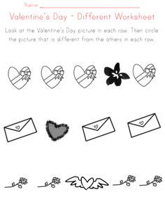 valentines day printables  worksheets  preschool