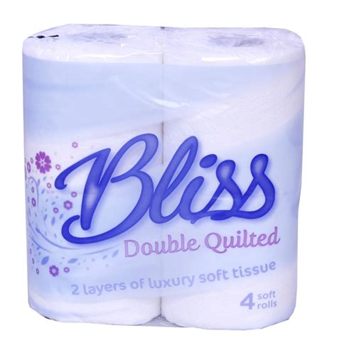 Bliss Luxury Toilet Rolls 2ply Quilted Sheets 40 Rolls Per Pack