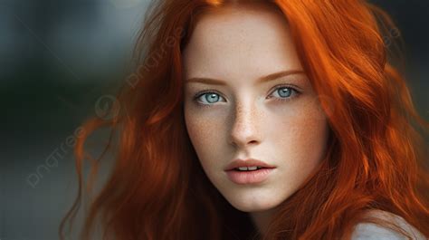 fondo chica pelirroja con ojos azules y cabello oscuro fondo foto de cabeza roja caliente rojo