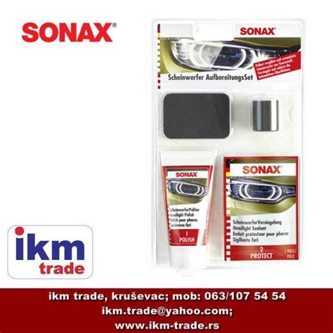 Sonax Headlight Restoration Kit Set Za Poliranje Farova Ikm Trade