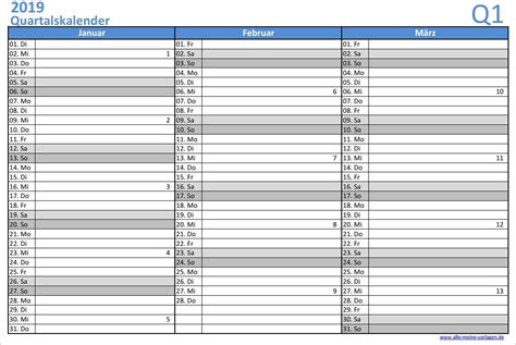 Klicken sie im menü auf den befehl keine skalierung und dann auf blatt auf. Vorlage Quartalskalender für Excel | Kalender vorlagen ...