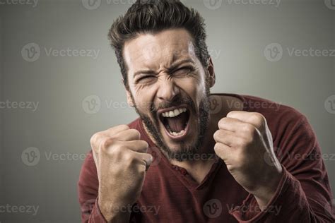 Angry Man Shouting Out Loud 1256610 Stock Photo At Vecteezy