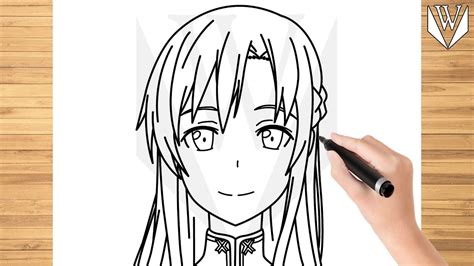 How To Draw Asuna Sword Art Online Step By Step Tutorial Free