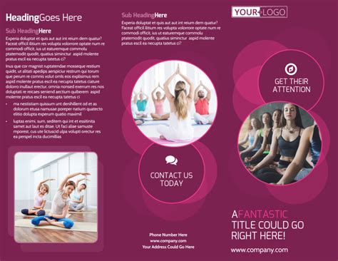 core yoga fitness brochure template mycreativeshop