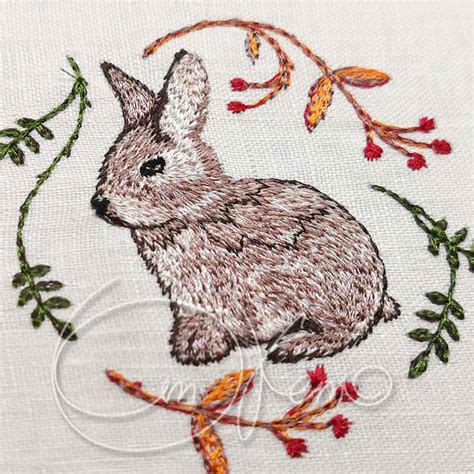 Machine Embroidery Design Bunny Pes Instant Download 4x4 Hand Etsy