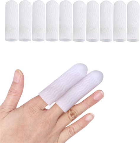 10 Pcs Silicone Finger Protectors Gel Finger Support Finger Sleeves