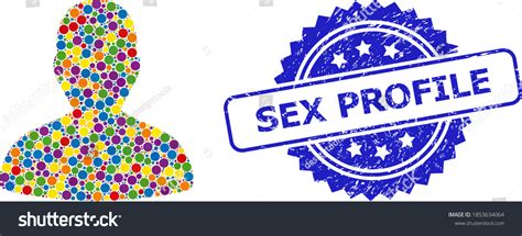 Round Dot Collage User Sex Profile Stock Vector Royalty Free 1853634064 Shutterstock