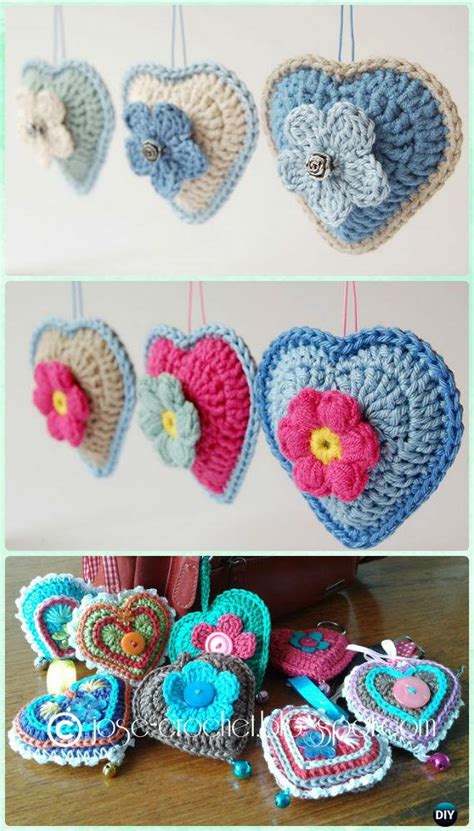 amigurumi crochet  heart  patterns perfect valentine gift ideas