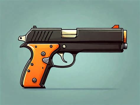 Premium Vector Vector Simple Gun Cartoon Illustration Isolated