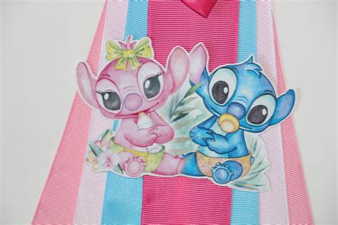 Lilo And Stitch Or Angel Baby Shower Maternity Sash Girl Etsy