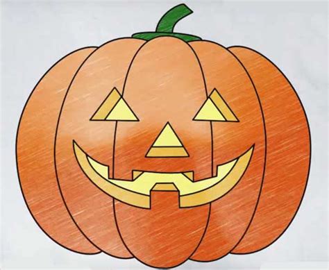 How To Draw A Pumpkin Step By Step Easy For Halloween Cute Realistic
