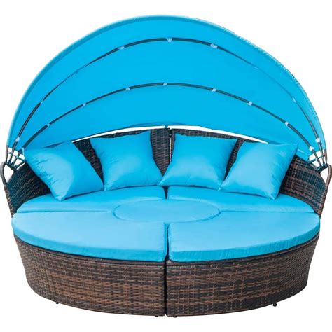 Leisure zone garden rattan furniture set 6 pieces outdoor patio 5 seater sofa set all weather pe wicker rattan steel frame (grey) £399.99. FLIEKS Leisure Zone Outdoor Patio Backyard Poolside ...