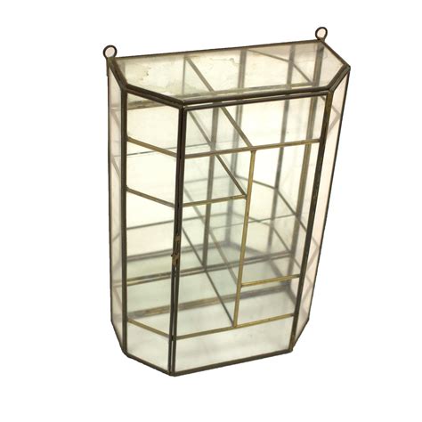 Charming Mid Century Brass And Glass Display Case