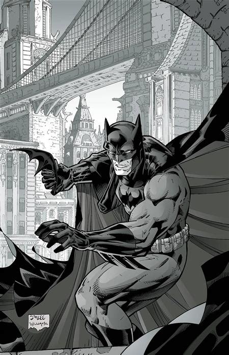Sell Auction Jim Lee Scott Williams Batman Black White Cover Comic Art