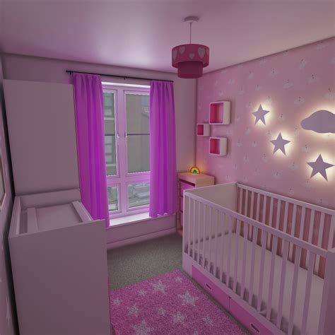 Интерьер детской комнаты Бесплатная 3d Модель Obj C4d Fbx Free3d