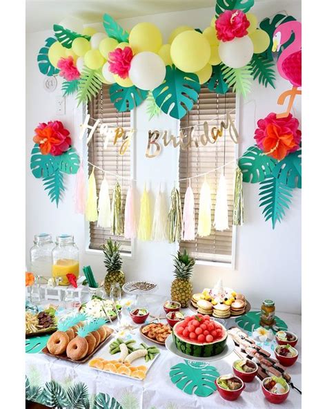 Holidayparty24 7 On Instagram “tropical Party Is Still The Best ” Tropical Birthday Party Luau