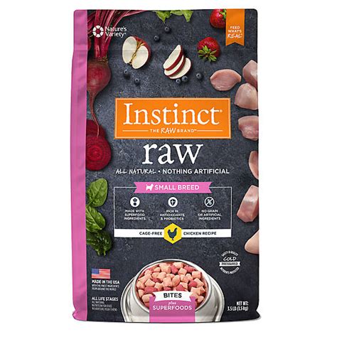 We understand the power of raw nutrition. Nature's Variety® Instinct® Raw Bites Small Breed Dog Food ...