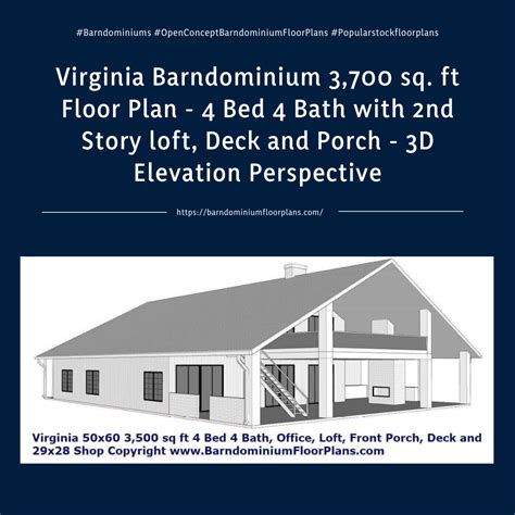 Virginia Barndominium With 2nd Story Loft Deck And Porch 3700 Sq Ft