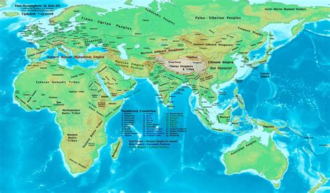 World Map 600 Ad World History Maps