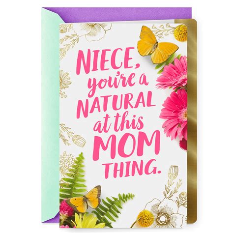 Flower And Butterfly Border Mothers Day Card For Niece Greeting Cards Hallmark