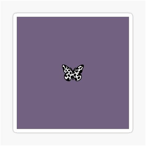 Purple Cowprint Butterfly Sticker By Maggiejsticker Redbubble