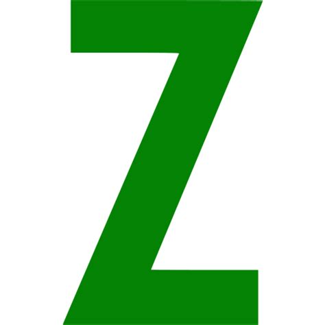Green Letter Z Icon Free Green Letter Icons