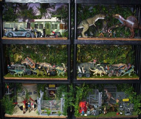 All 6 Dioramas Together Jurassic Park Toys Jurassic Park Jurassic Park World
