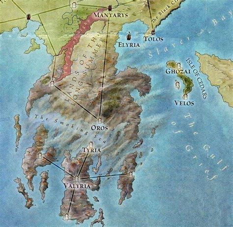 Valyria Game Of Thrones Map Maps For You