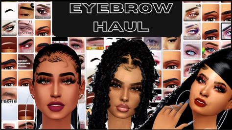 Eyebrow Haul Cc Folder Sims 4 Youtube