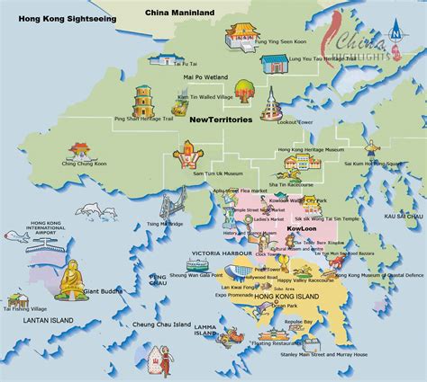 Detailed Tourist Map Of Hong Kong Hong Kong Detailed Tourist Map