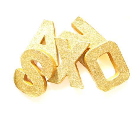 Custom Gold Glitter Letters Glitter Letters Custom Ornament Letters