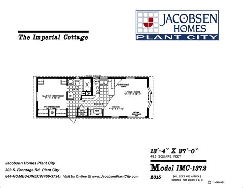 Imc 1372 Mobile Home Floor Plan Jacobsen Mobile Homes Plant City
