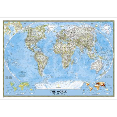 World Classic Wall Map Poster Size National Geographic Store