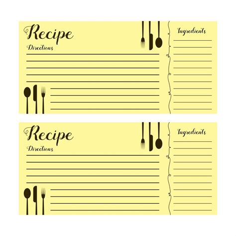 Free Recipe Cards Printable
