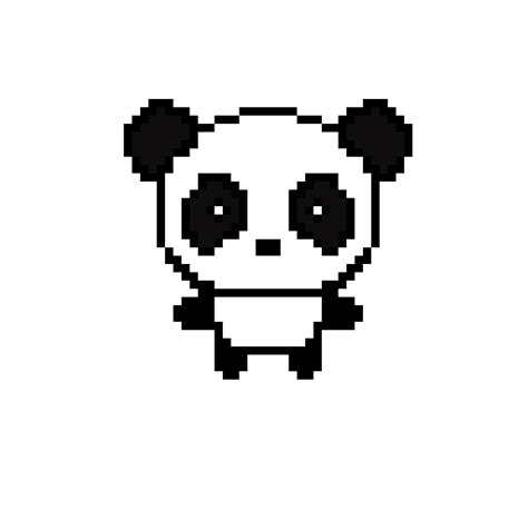Pixel Cute Panda Detailed Illustration Isolated Vector Pixel Art Cute