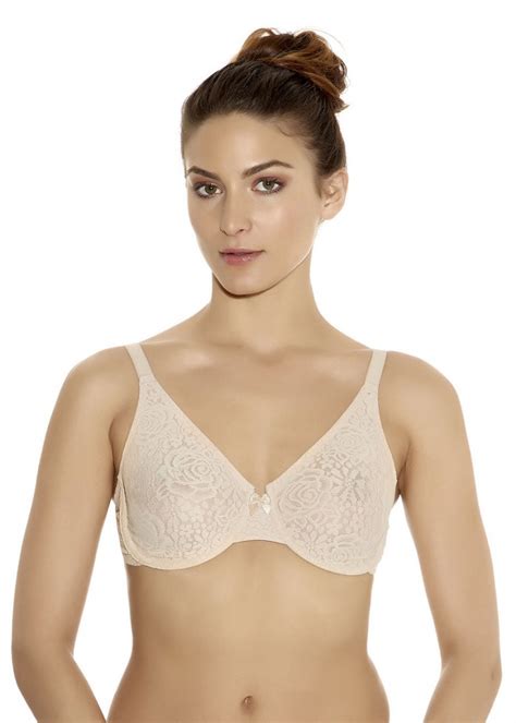Wacoal Halo Lace Moulded Underwired Bra Nude Available At The Fitting