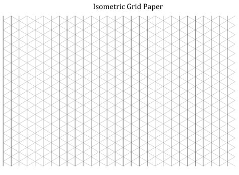 5 Free Isometric Graph Paper Template Isometric Grid Paper