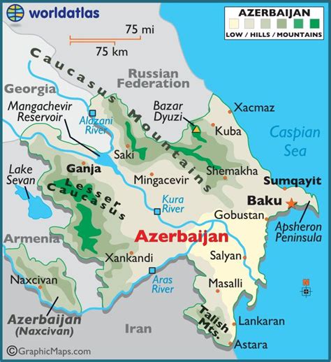 A Map Of The Area Around Azerbalan
