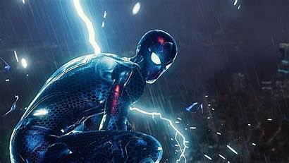 Ps4 Spider Suit Desktop Glowing Wallpapers Background